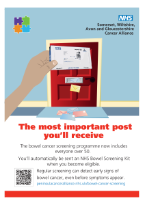 Bowel Cancer screening program poster