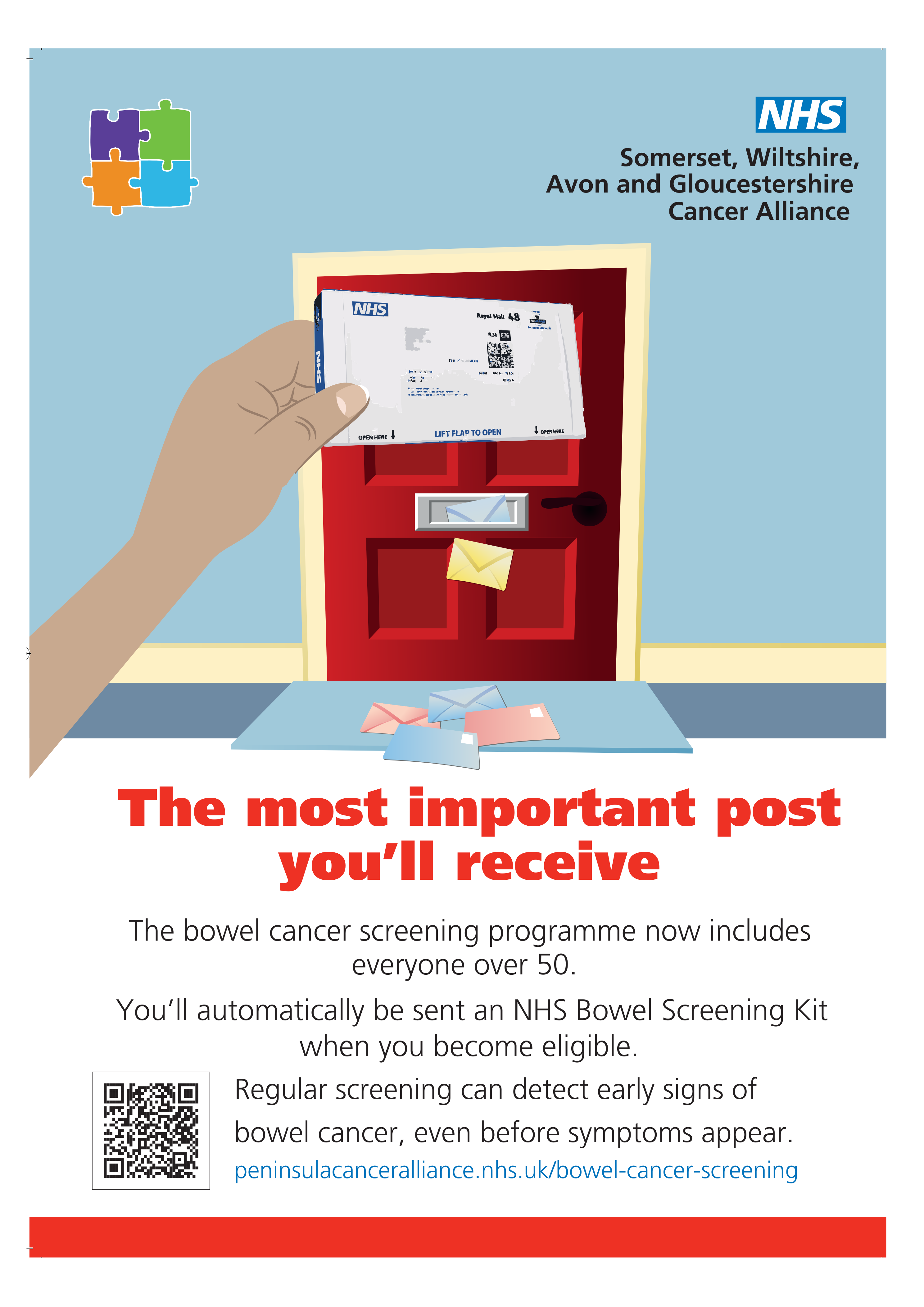 Bowel Cancer screening program poster