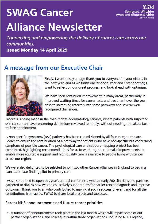 SWAG Newsletter image Apr25